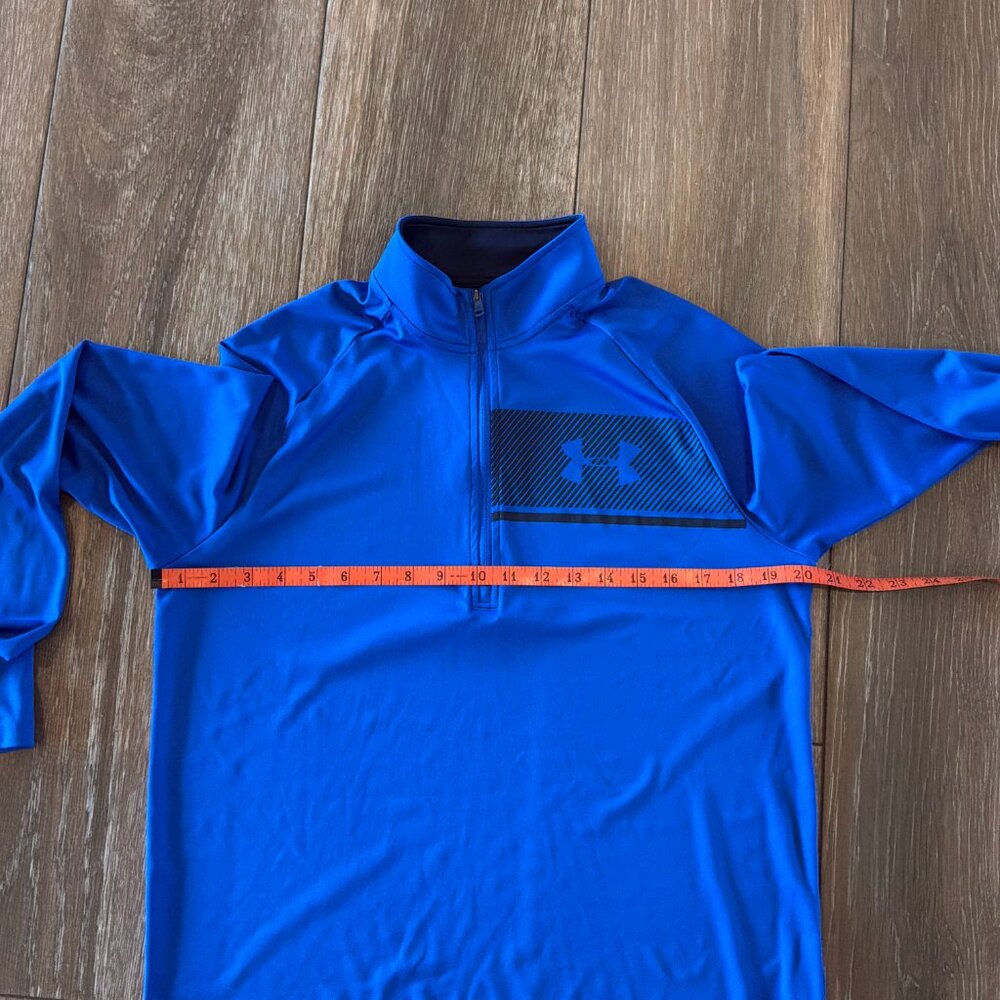 Under Armour men's quarter zip Heatgear Royal Blue size Medium - Picture 2 of 6